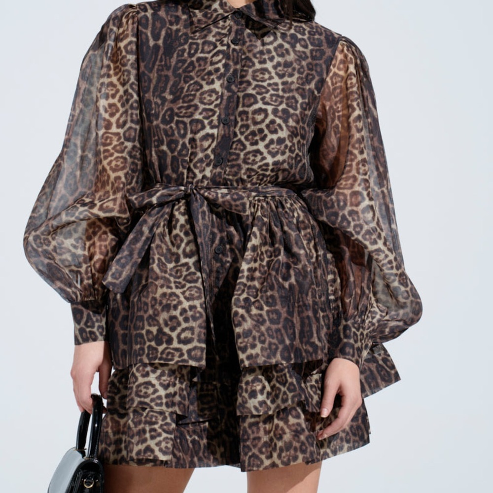 AKIRA Animal Sleeve Long Sleeve Sundress